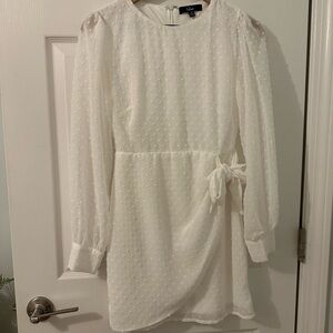 Lulu's White Long Sleeve Dress - NWOT